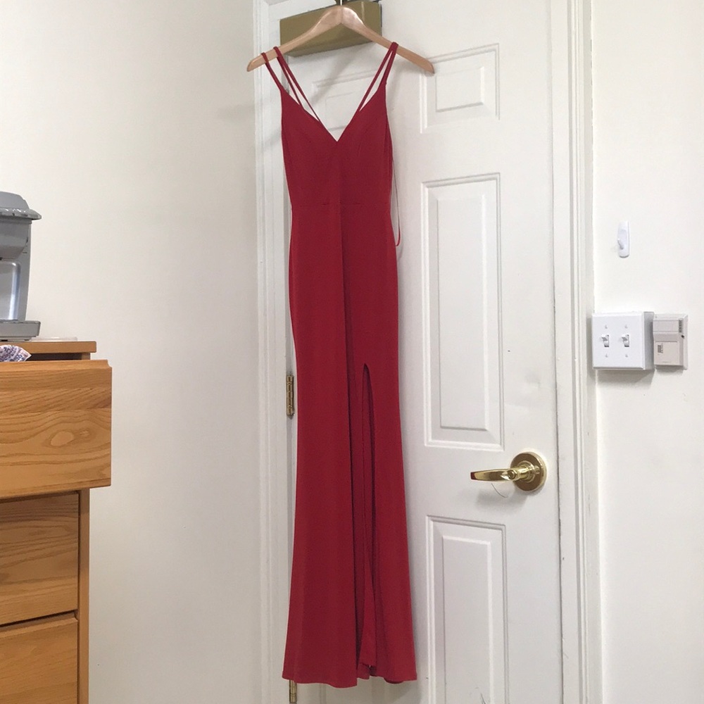 David’s bridal red prom dress!